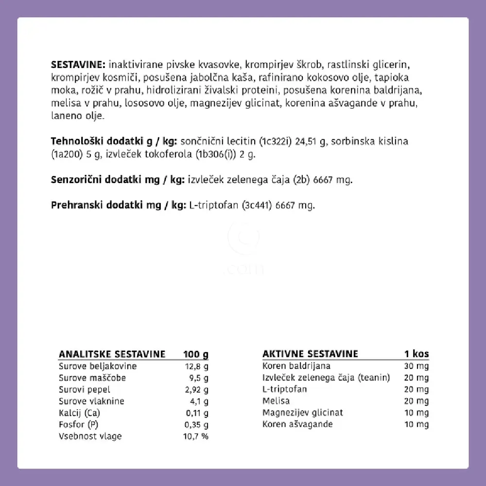 The BOO Care, dopolnilni priboljški za pse - pomiritev in sprostitev (60 priboljškov)